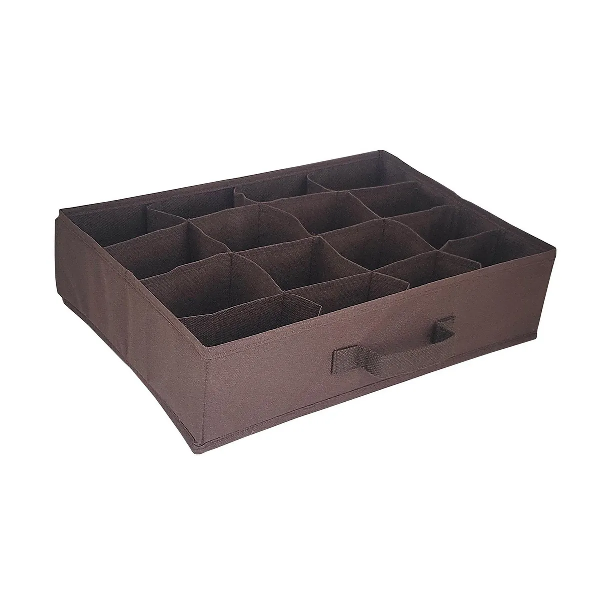 RAPALLO - Organizador de Ropa de Tela 16 Divisiones Marrón