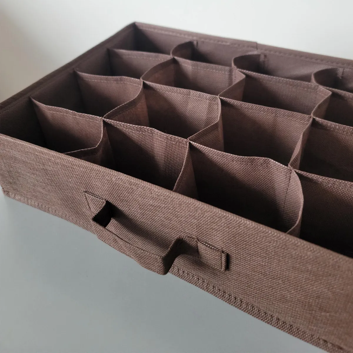 RAPALLO - Organizador de Ropa de Tela 16 Divisiones Marrón