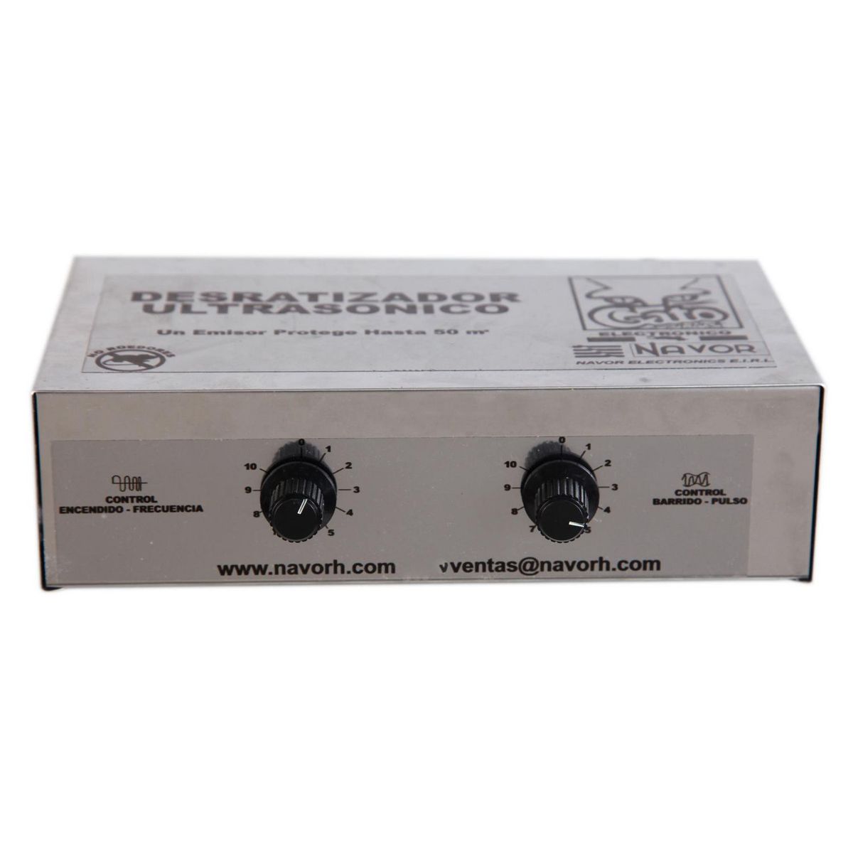 GENERICO - Desratizador Ultrasonico Metal Plateado 20.5x5.7x11cm