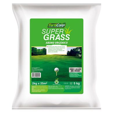 Abono Orgnico Super Grass 5 kg Abono natural con alto contenido de nitrgeno 26 cm7 cm32 cm