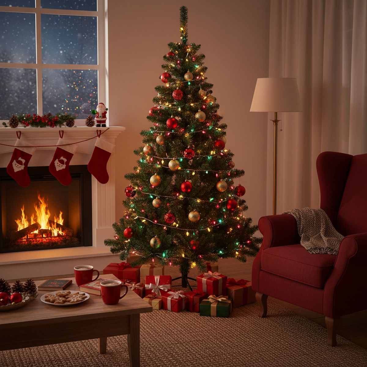 DEAR SANTA - Árbol de Navidad 180cm 341 Ramas Canadiense Verde