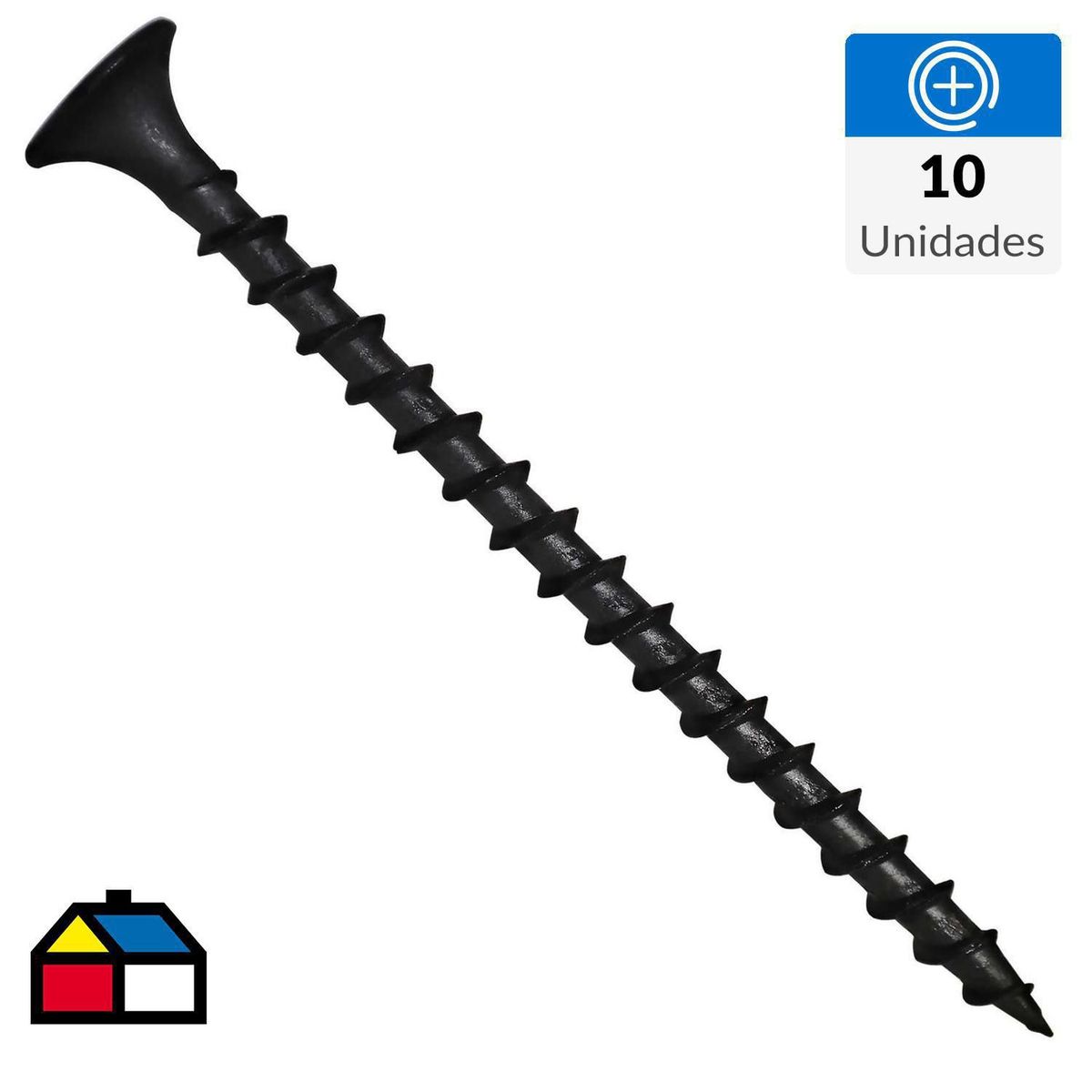 FIXSER - Tornillo Volcanita Punta Fina 6x2" x 10 unid