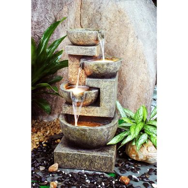 Fuente de Agua Granada Poliresina 40.5x85x40.5cm