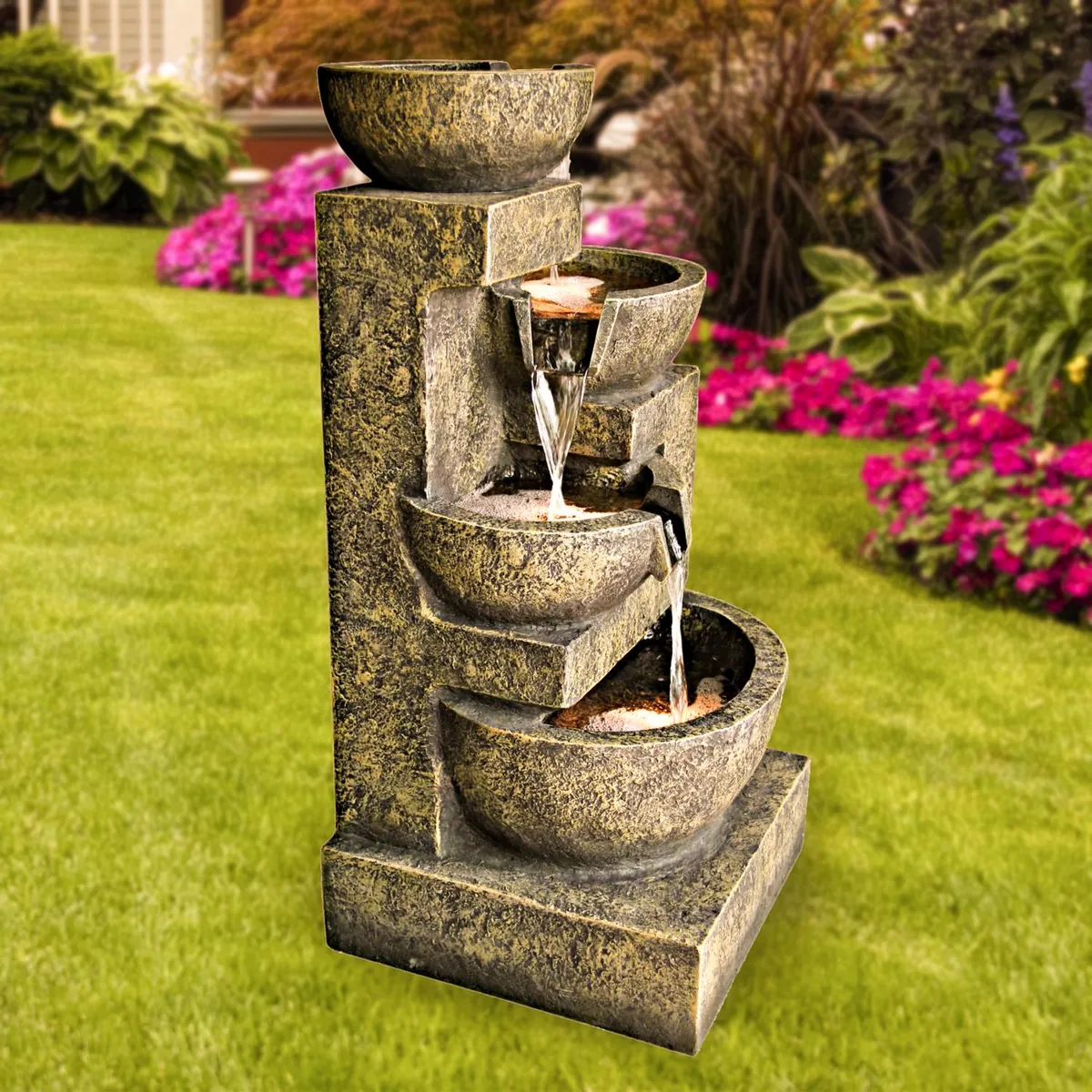 JUST HOME COLLECTION - Fuente de Agua Granada Poliresina 40.5x85x40.5cm