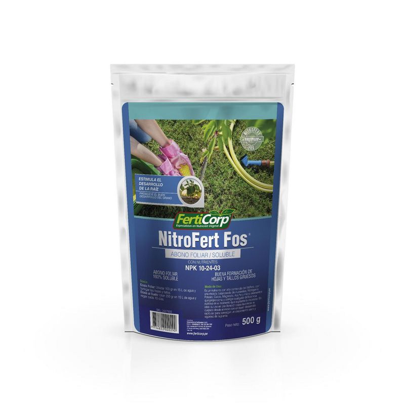 FERTICORP - Fertilizante Orgánico Nitrofert Fos 10-24-03 500 gr