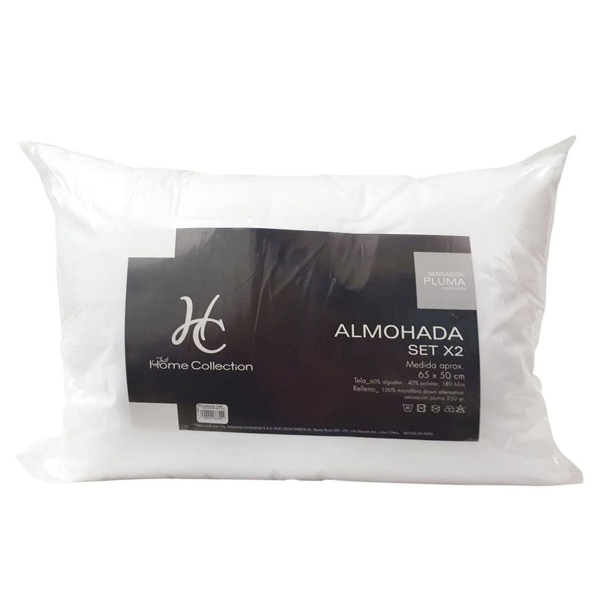 JUST HOME COLLECTION - Set x2 Almohadas 65x50cm