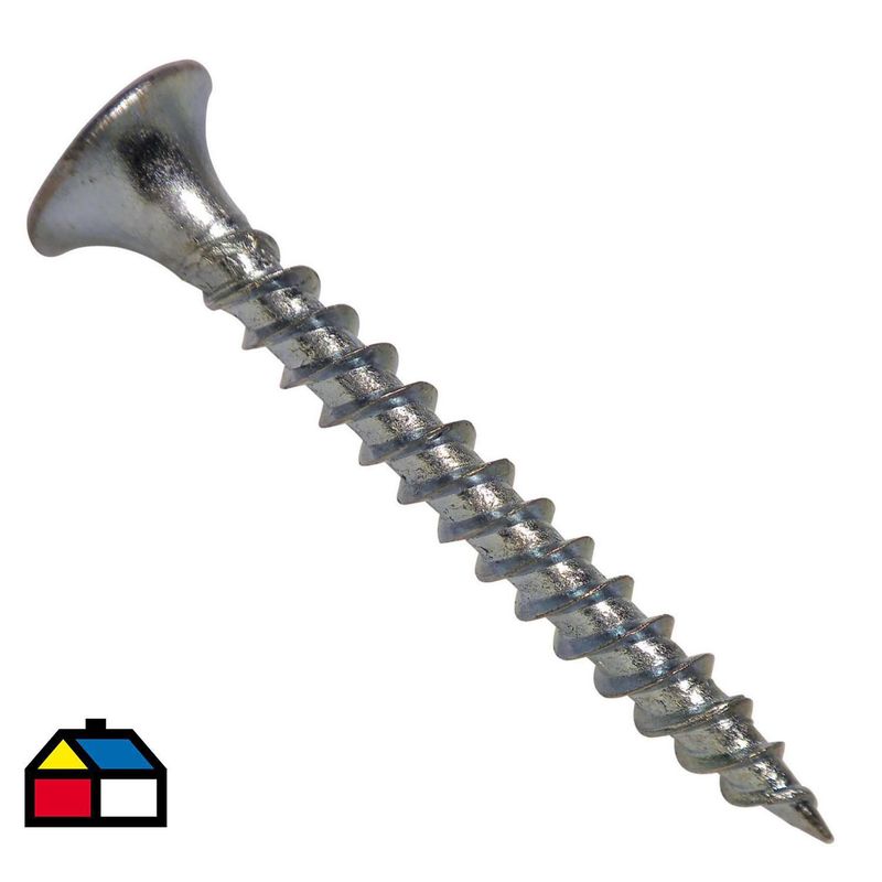 MAMUT - Tornillo Volcanita Punta Fina 6x1 1/4" ZBR x 250 unid