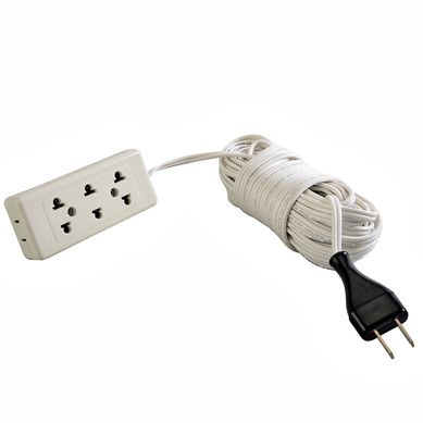 Extensin 3 Tomas Universal 10 Metros Blanco