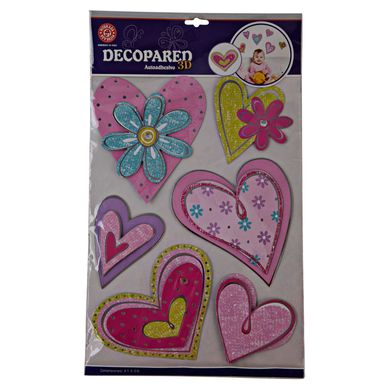 Adhesivo Decopared 3D Animales Varios Diseo Surtido