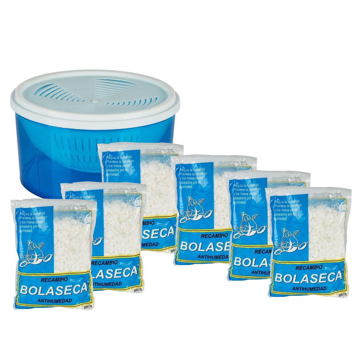 BOLASECA - Deshumedecedor de Recambios 6 unid. + Envase