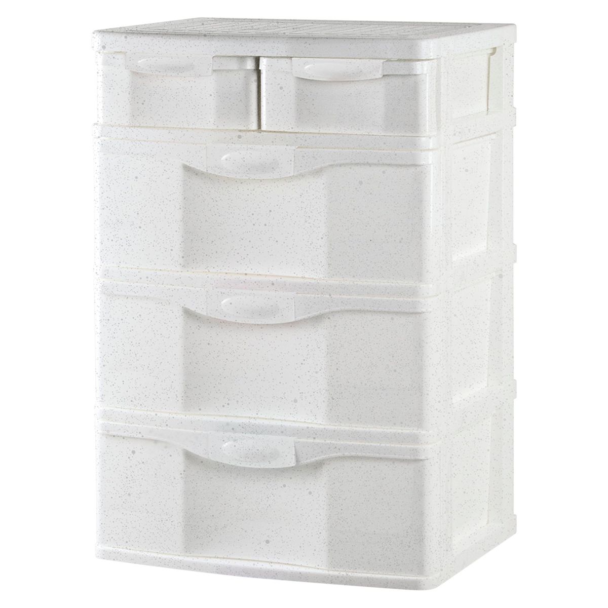 POLINPLAST - Cómoda Comodina Plástica 5 Cajones 41x54x82cm