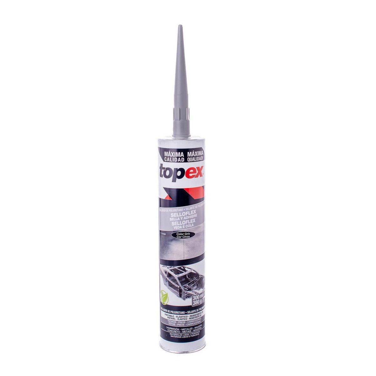 TOPEX - Adhesivo sellador de poliuretano 300 ml gris