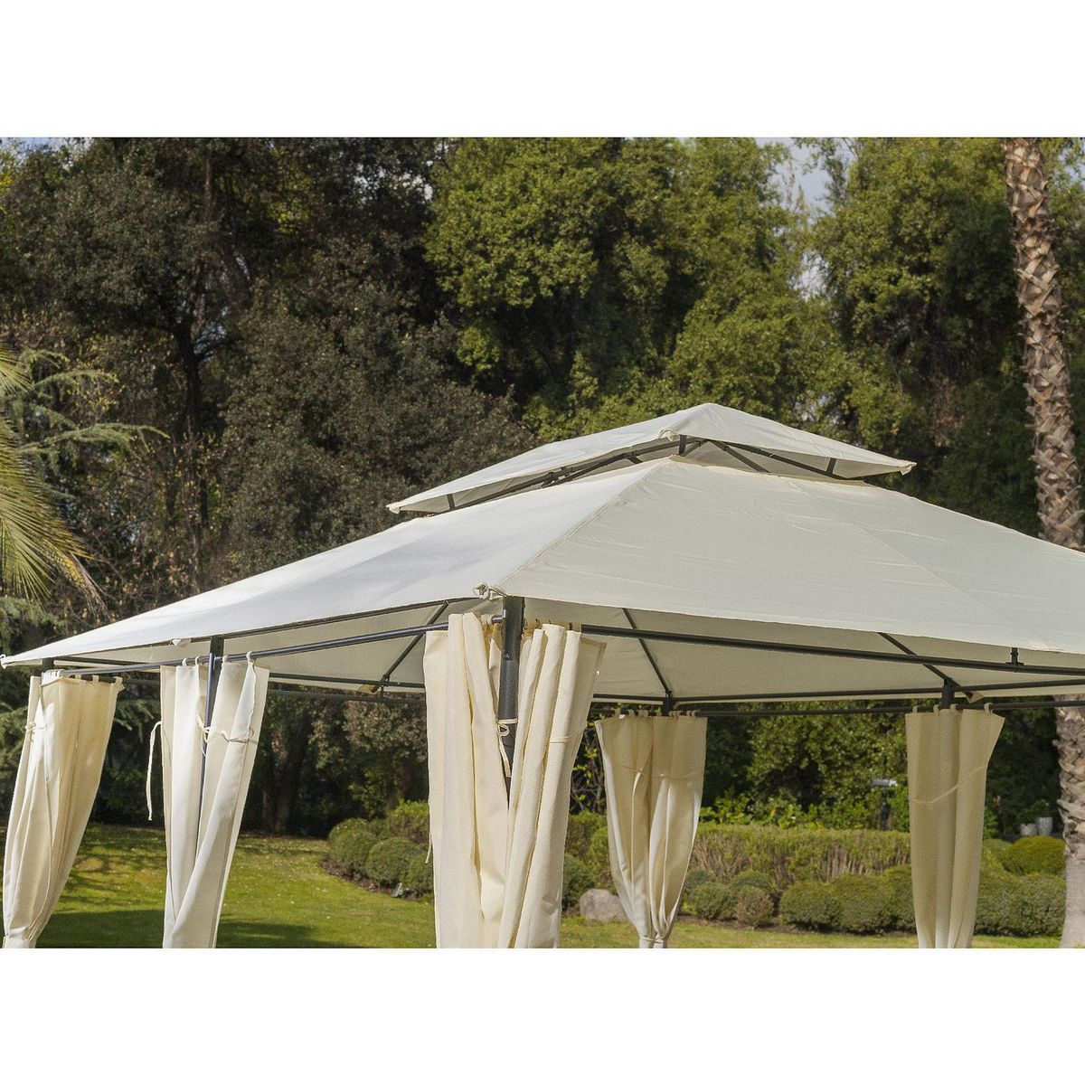 JUST HOME COLLECTION - Pérgola de Metal Blanco 3x4m