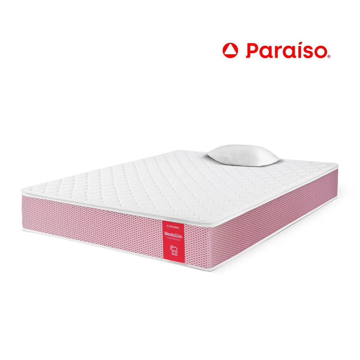 PARAISO - Colchón Paraíso Medallón Ergosoft 1.5 Plazas + Almohada + Protector