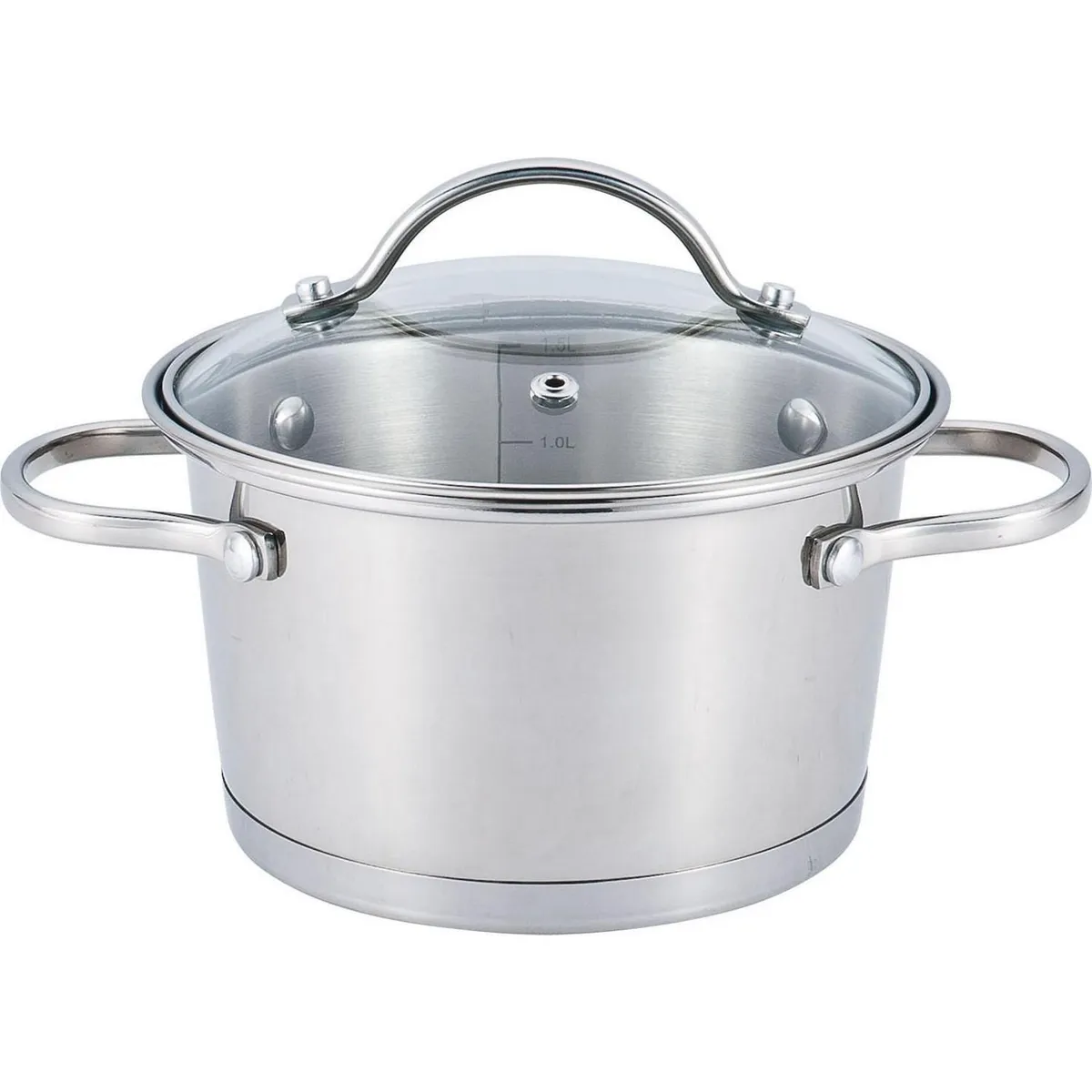 JUST HOME COLLECTION - Olla 16 cm Realwin Acero Transparente