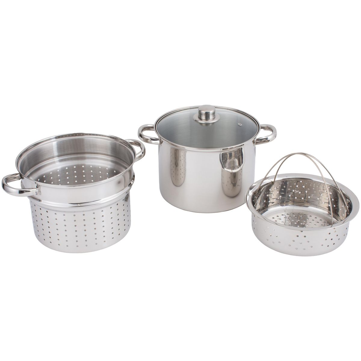 JUST HOME COLLECTION - Olla para Pasta Acero Inoxidable 8L
