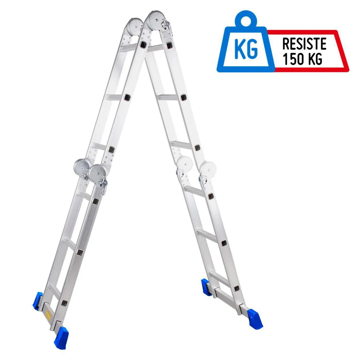 REDLINE - Escalera Articulada de Aluminio 12 pasos