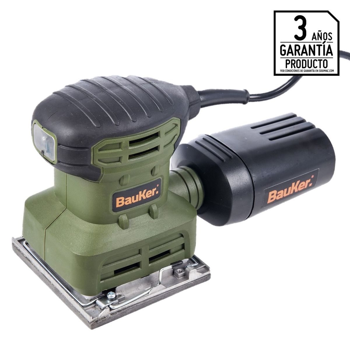 BAUKER - Lijadora Orbital Eléctrica 1/4" 220W Bauker