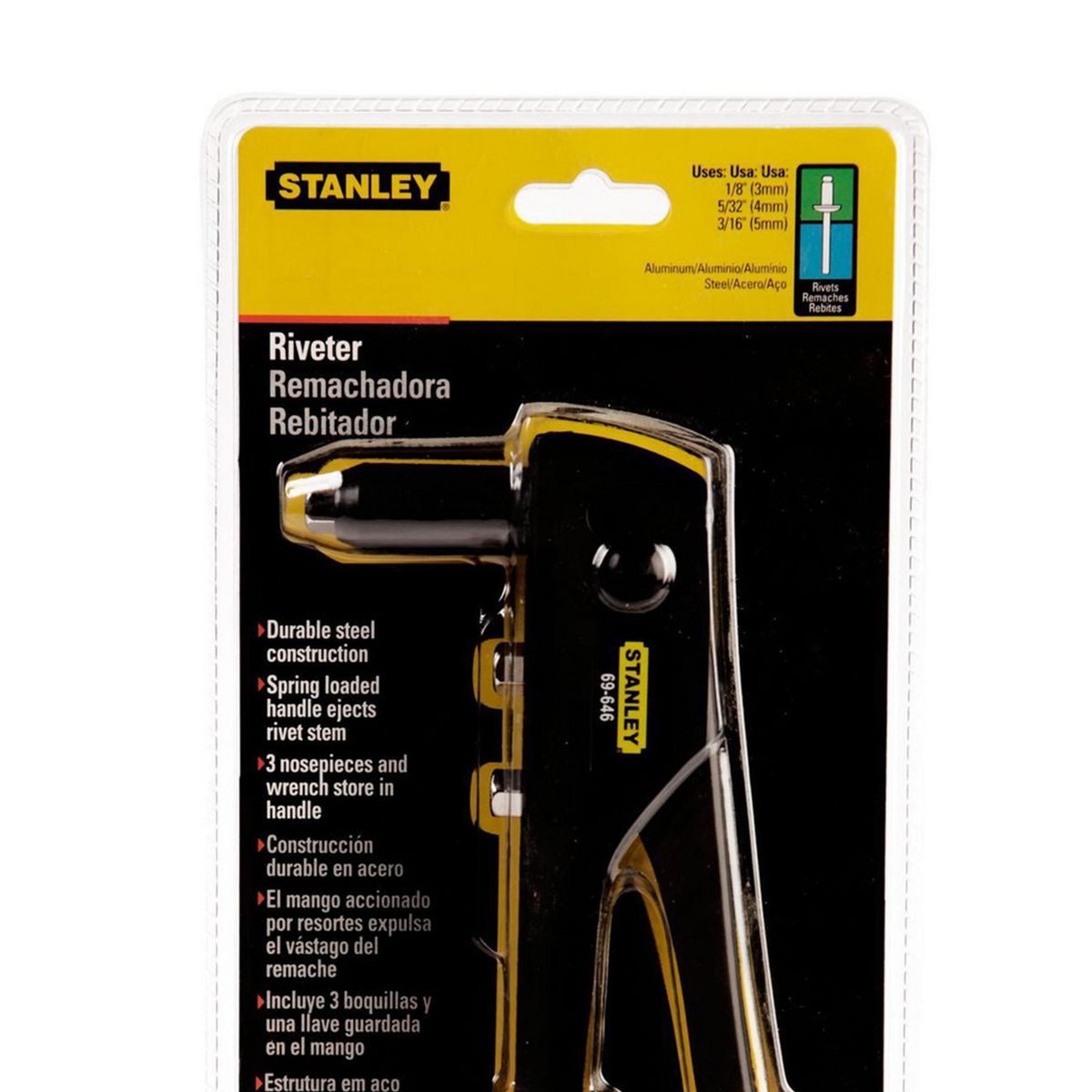 STANLEY - Remachadora 3 Boquillas Acero Stanley