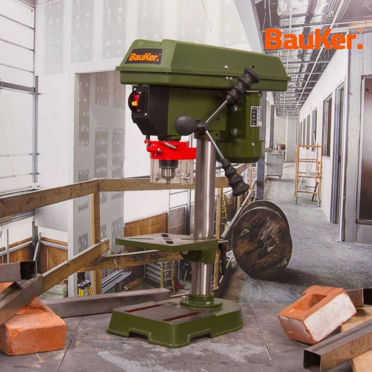 BAUKER - Taladro de Banco Eléctrico Bauker 1/2" 350W