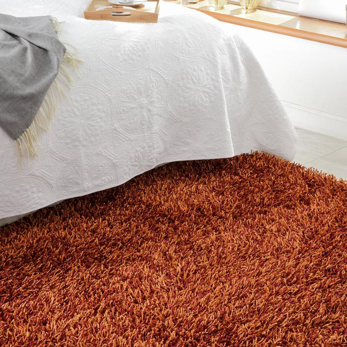 Alfombra Rectangular Naranjo Shaggy Dark, marca JUST HOME COLLECTION - Foto 2