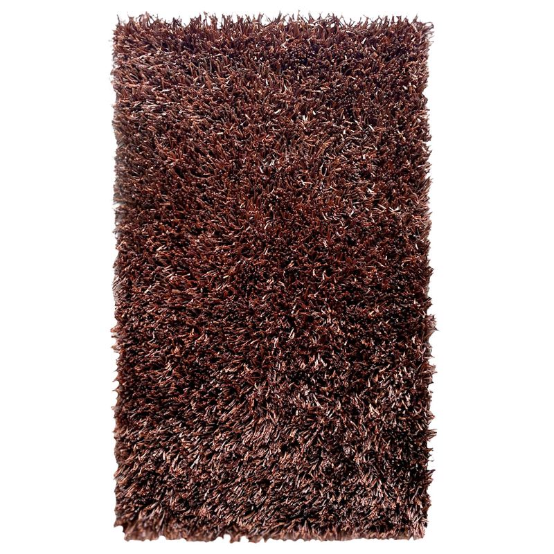 JUST HOME COLLECTION - Alfombra Rectangular Shaggy 60x110cm Mix Café