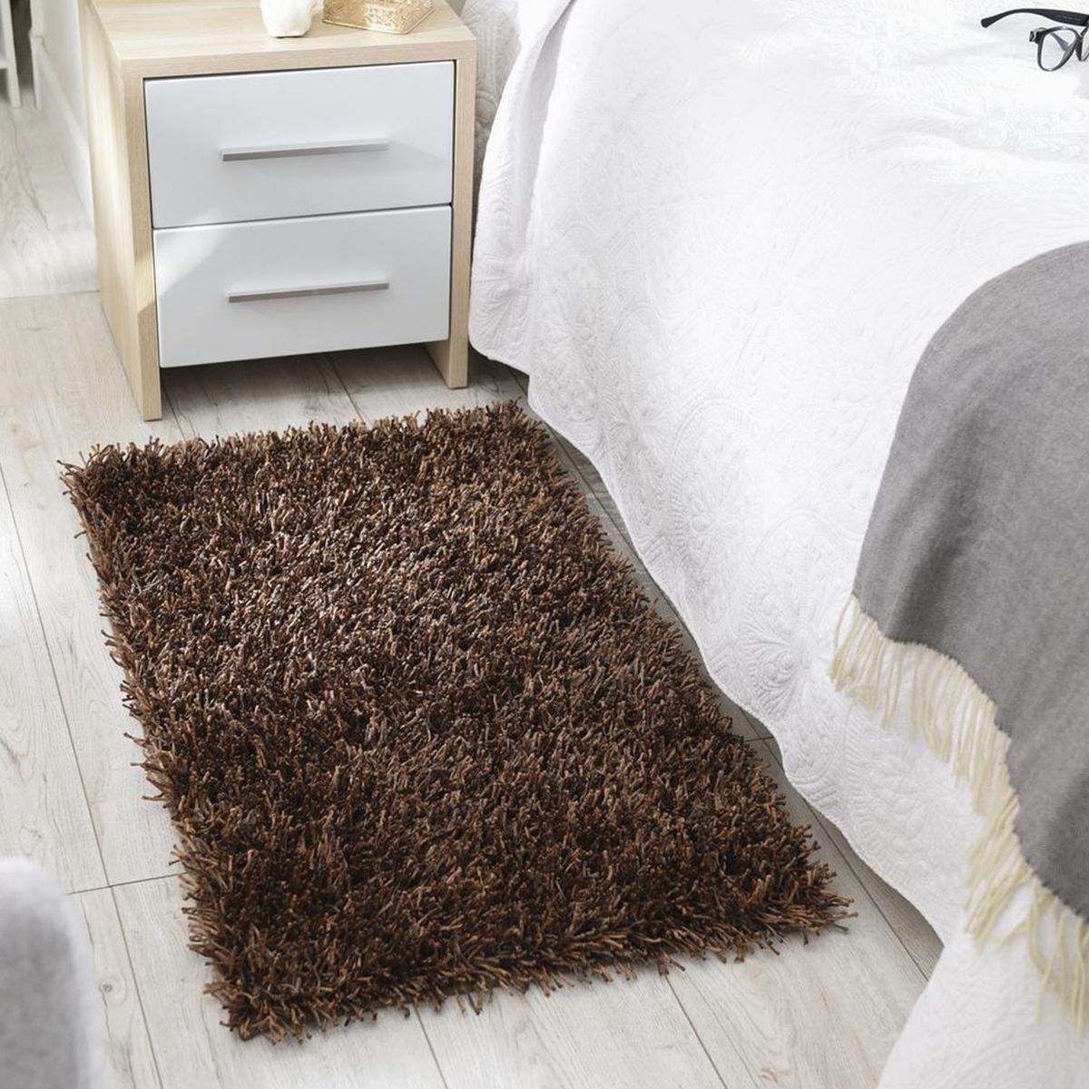 Camino Shaggy Mix Brown 60x110cm, marca JUST HOME COLLECTION - Foto 2