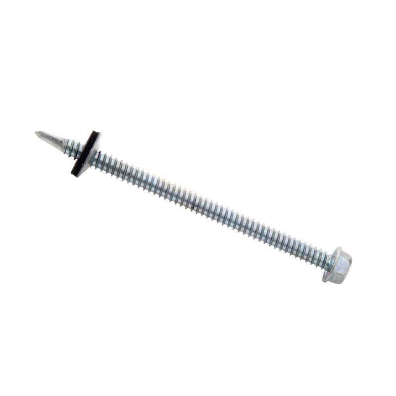 FIXSER - Tornillo Autorroscante Hexagonal con Arandela Neopreno 1/4x4" x 3 unid.