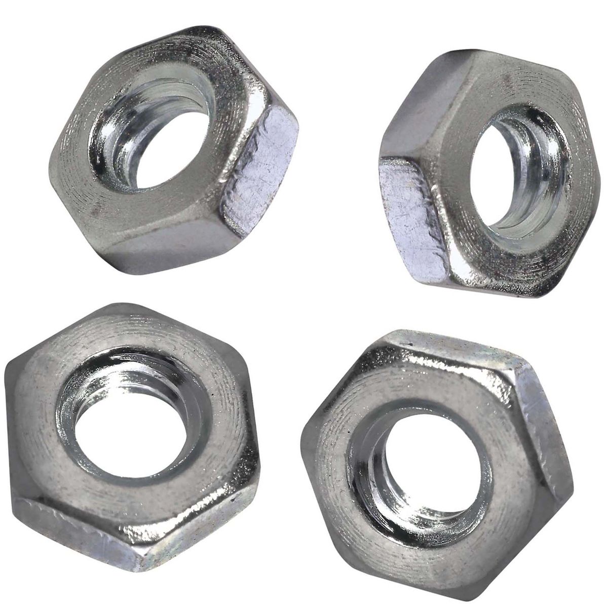 FIXSER - Tuerca Hexagonal M4 Zincada x 4unid.