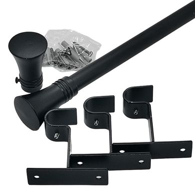 Set Cortinero Fierro Negro 2m