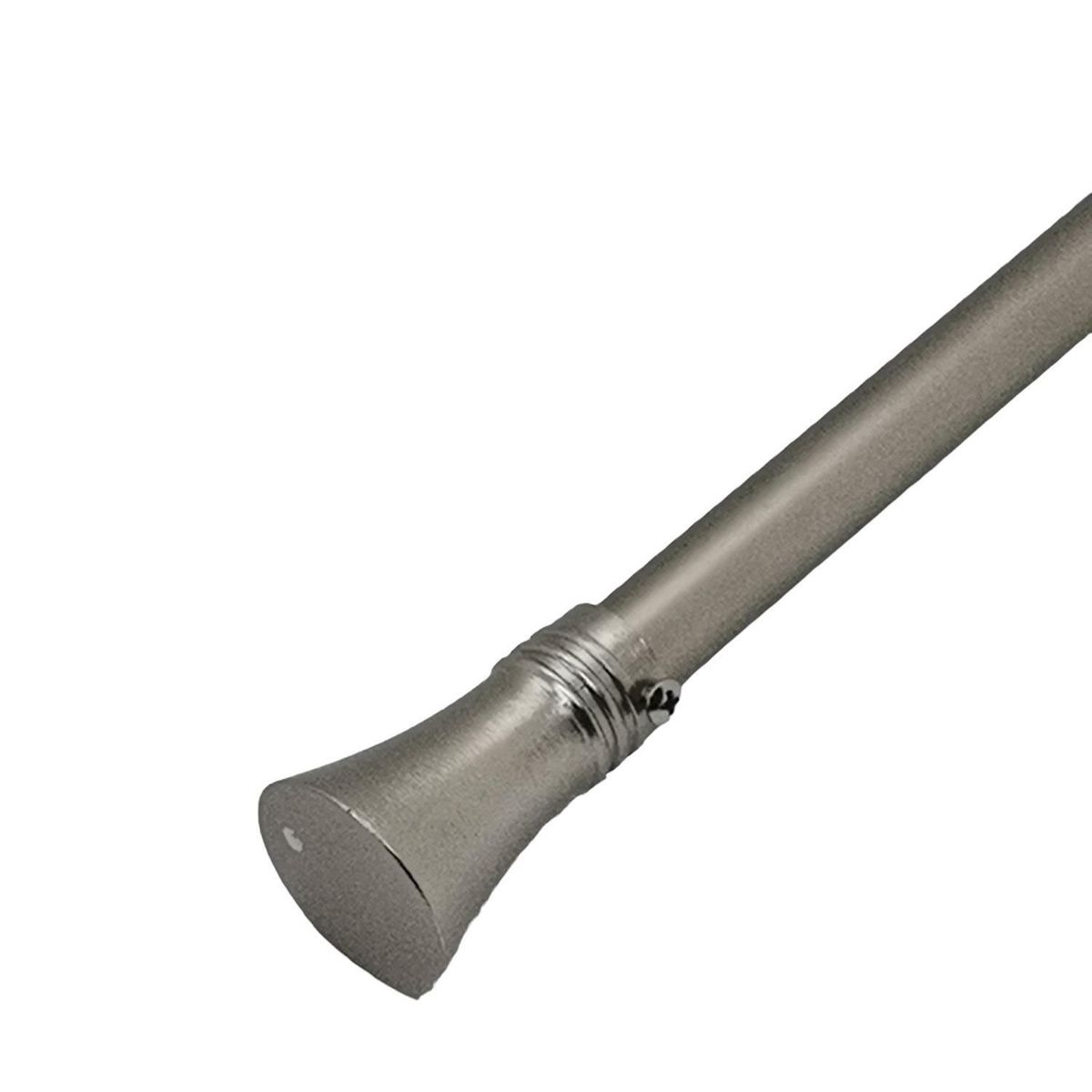 METALHSA - Set cortinero fierro plateado 19mm 2.00m