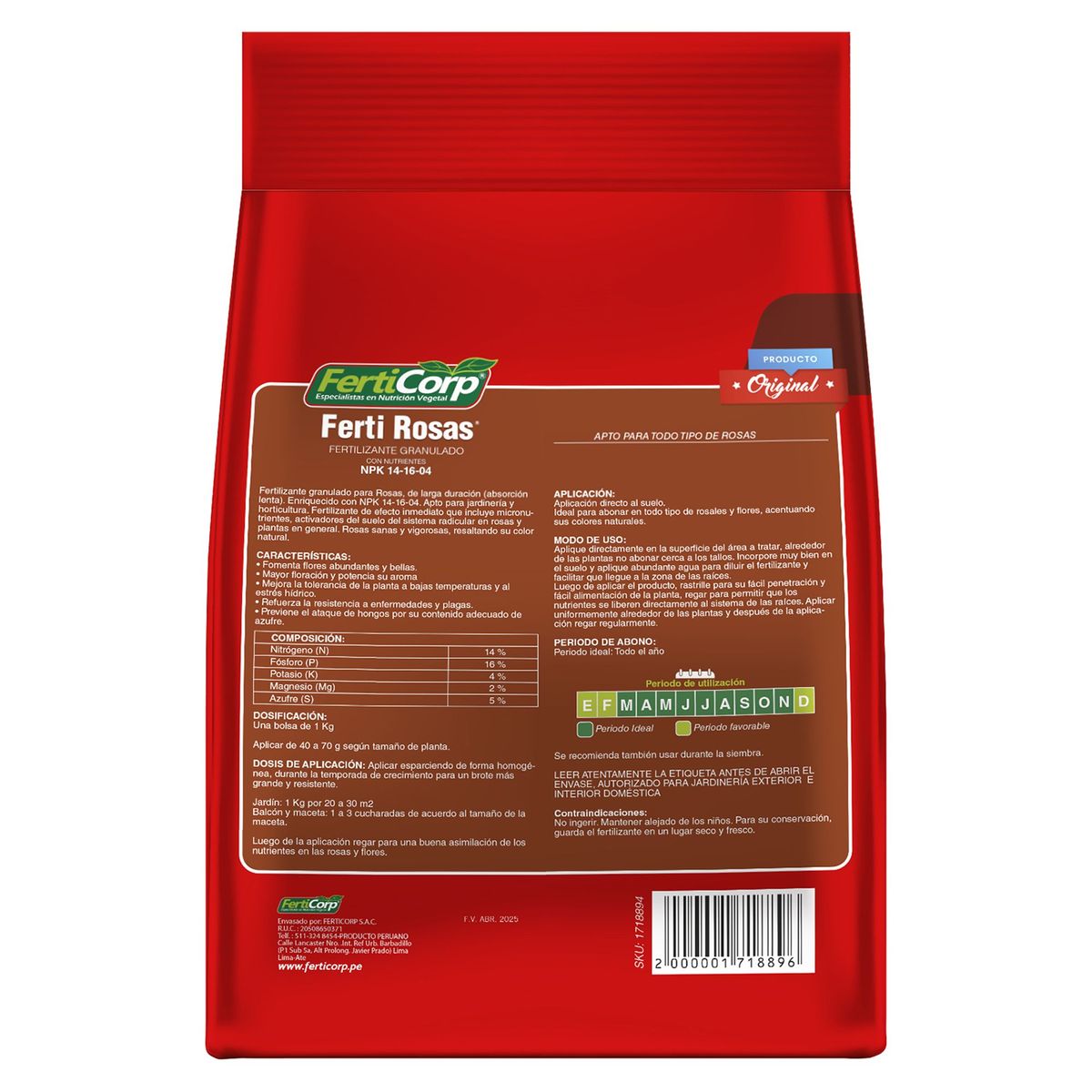 FERTICORP - Fertilizante Ferti Rosas 1kg