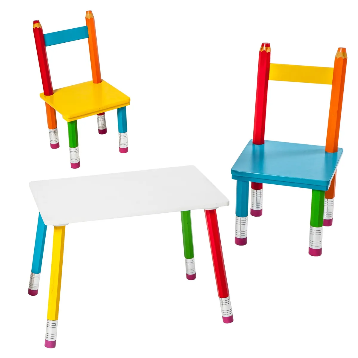 JUST HOME COLLECTION - Set de mesa Lápices 60x40cm y 2 sillas