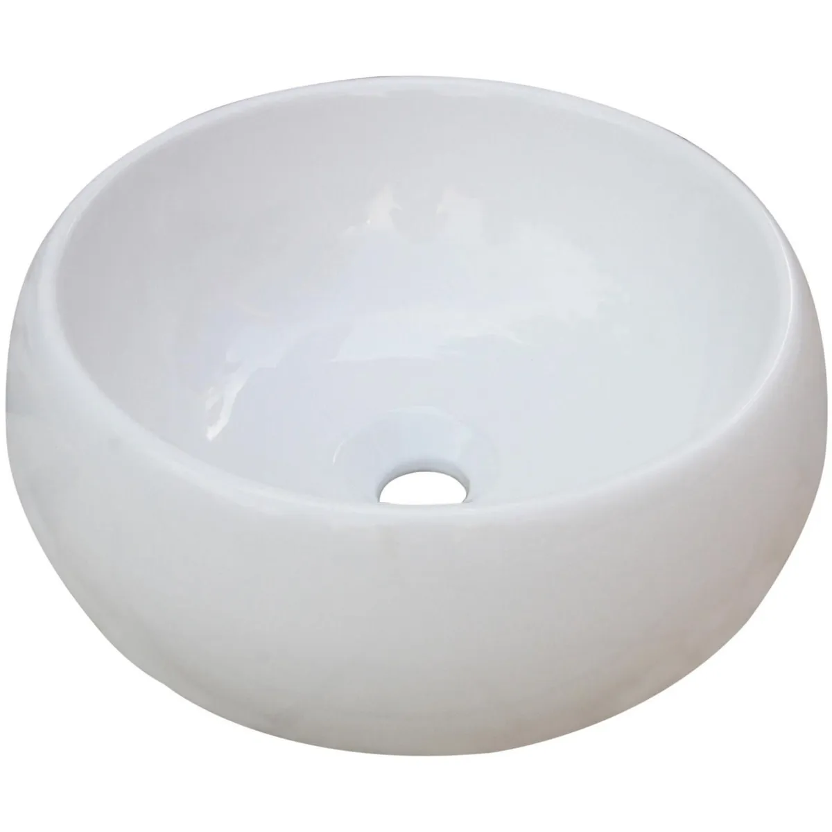 SENSI DACQUA - Lavamanos de Loza Ovalado Catania Blanco 47x17x41cm