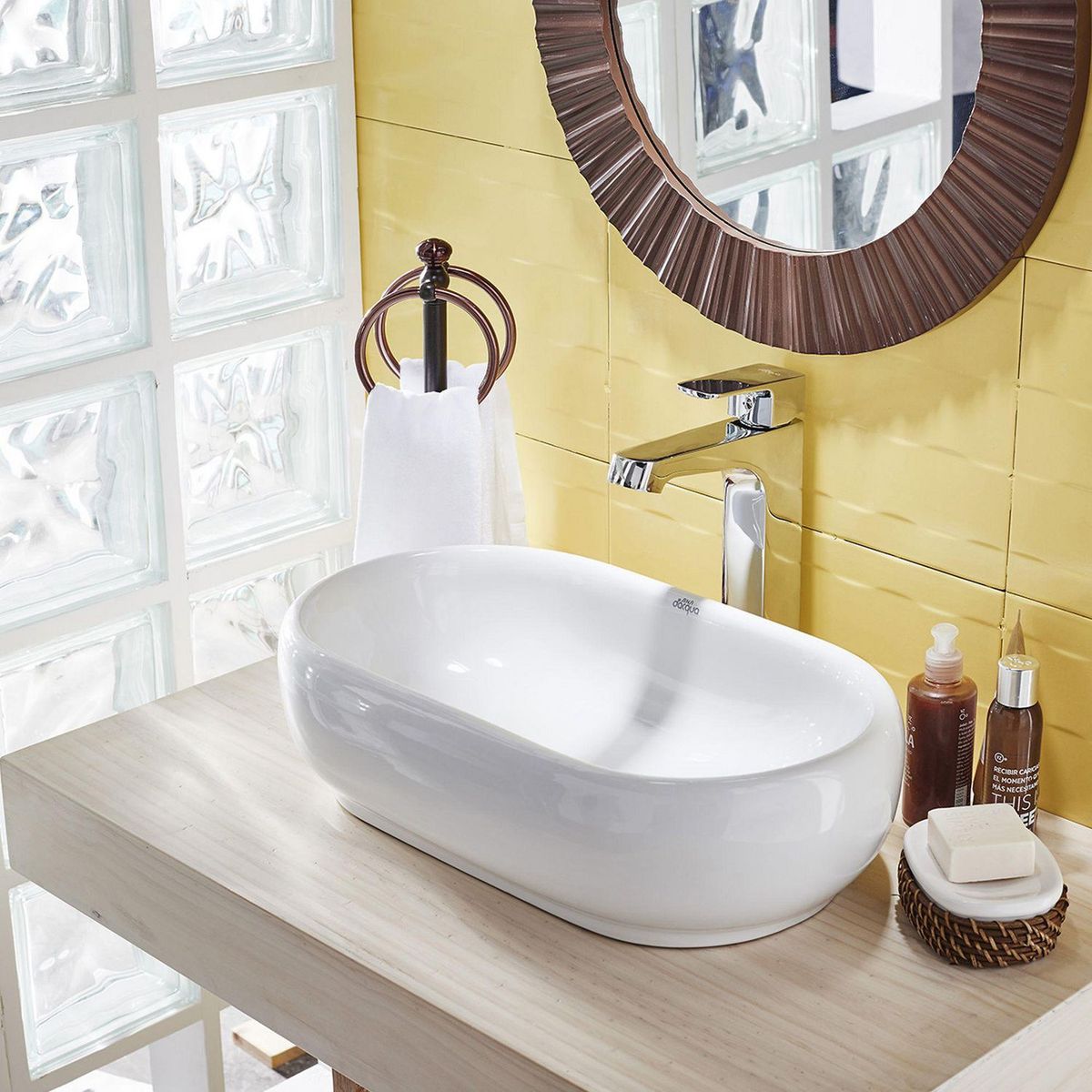 SENSI DACQUA - OvalÃ­n Sobreponer Aosta Blanco