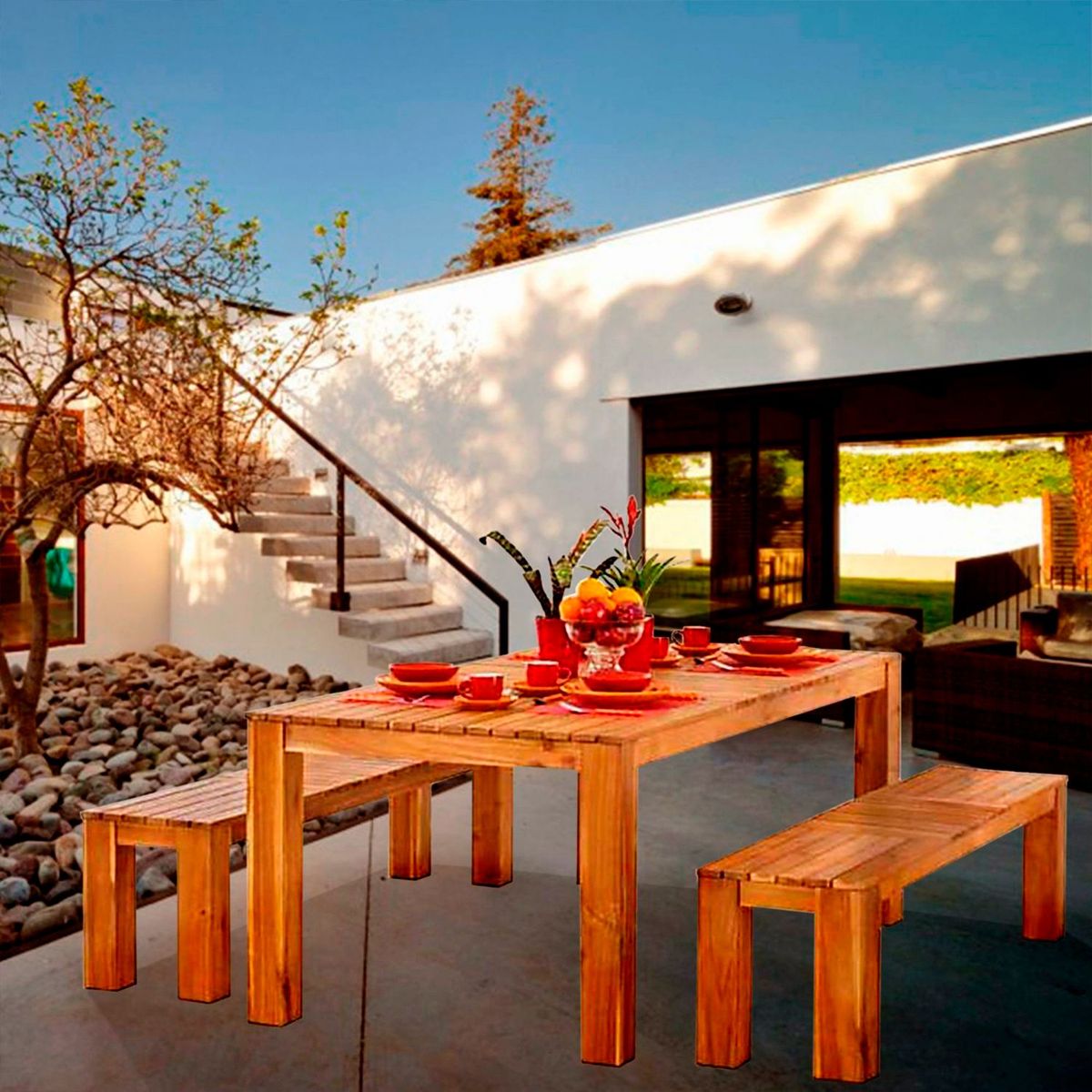 JUST HOME COLLECTION - Juego de comedor Keana 4 personas