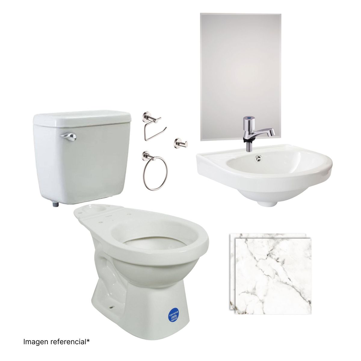 SENSI DACQUA - Lavamanos Sobre Pedestal Bali Blanco