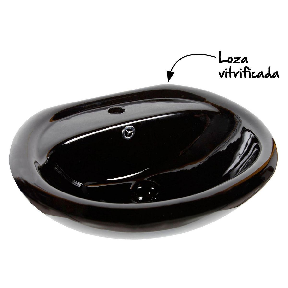 SENSI DACQUA - Lavamanos Sobre Pedestal Lara Negro