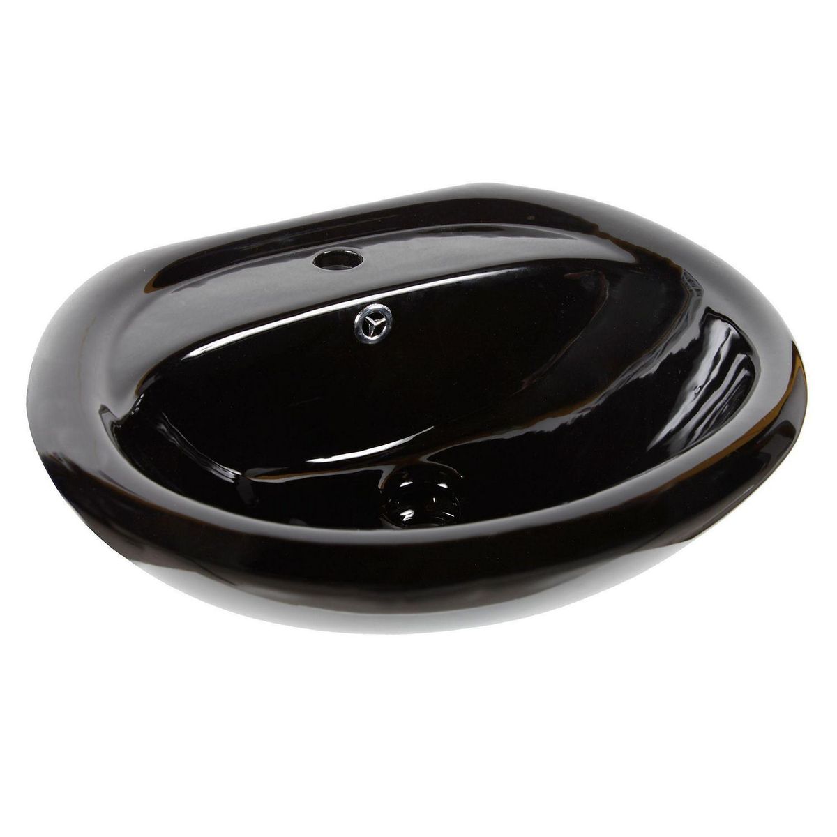 SENSI DACQUA - Lavamanos Sobre Pedestal Lara Negro