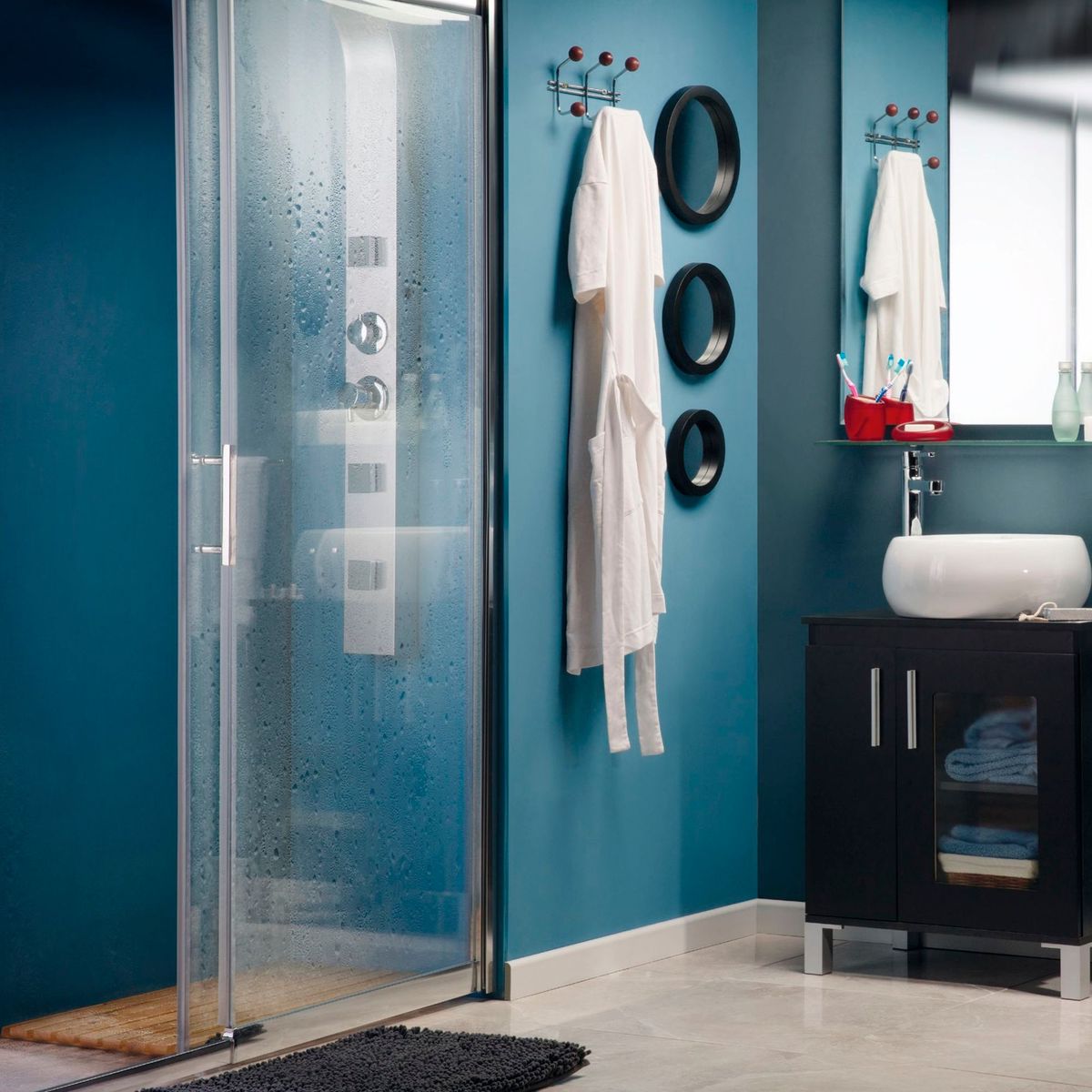 SENSI DACQUA - Columna de Ducha Hidromasaje Metal 130 x 12 cm Acero