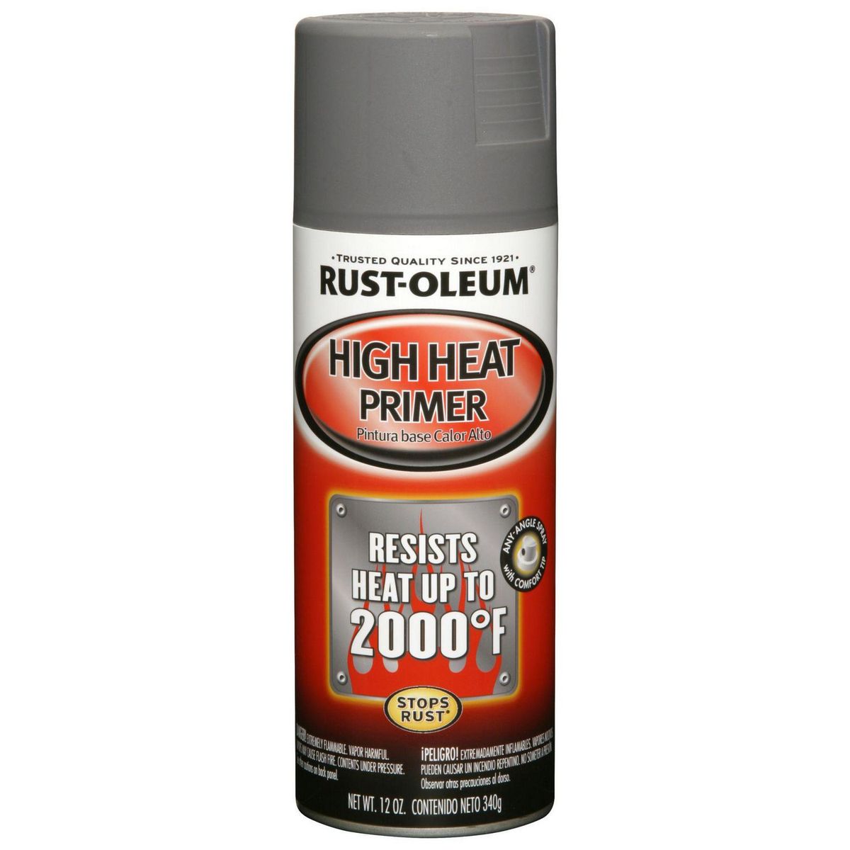 RUST OLEUM - Pintura Imprimante para Altas temperaturas Gris 340Gr.
