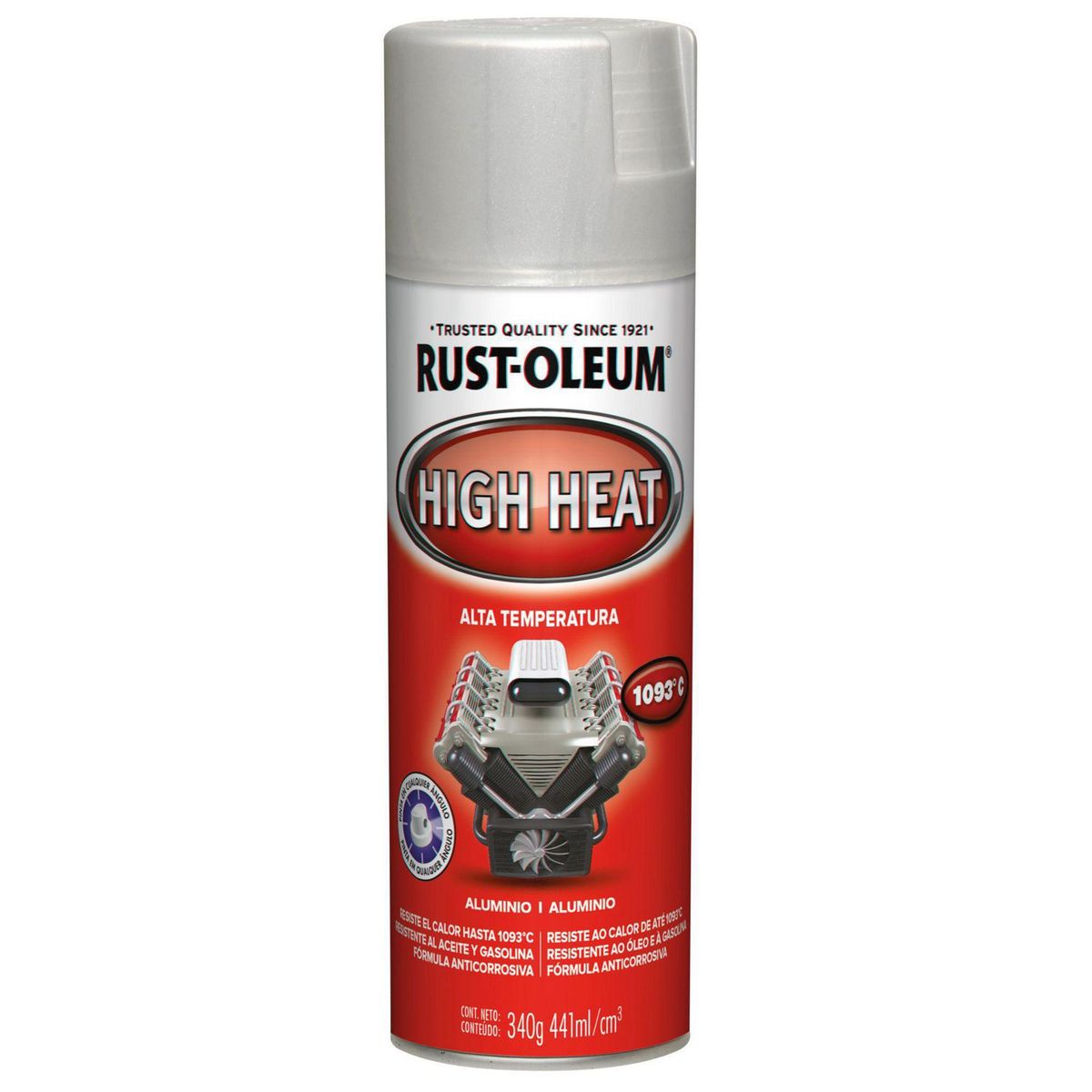 RUST OLEUM - Pintura para Altas Temperaturas Aluminio 340Gr.