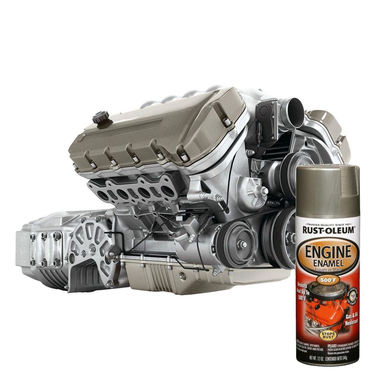Pintura para Motores Aluminio Brillante 312Gr., marca RUST OLEUM - Foto Principal