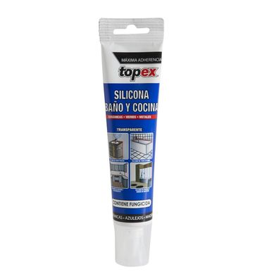 Silicona Transparente Topex  baos y cocinas 82 ml