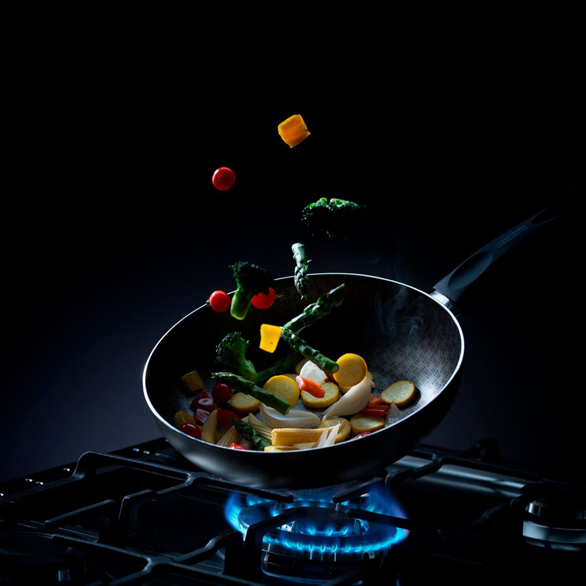 INDURAMA - Cocina Indurama a Gas 5 Hornillas Niza Quarzo Negro