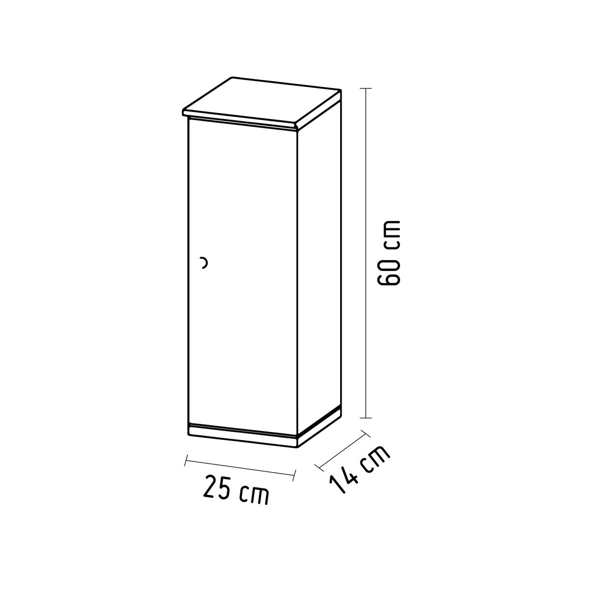 SENSI DACQUA - Botiquin 1 puerta y 2 repisas