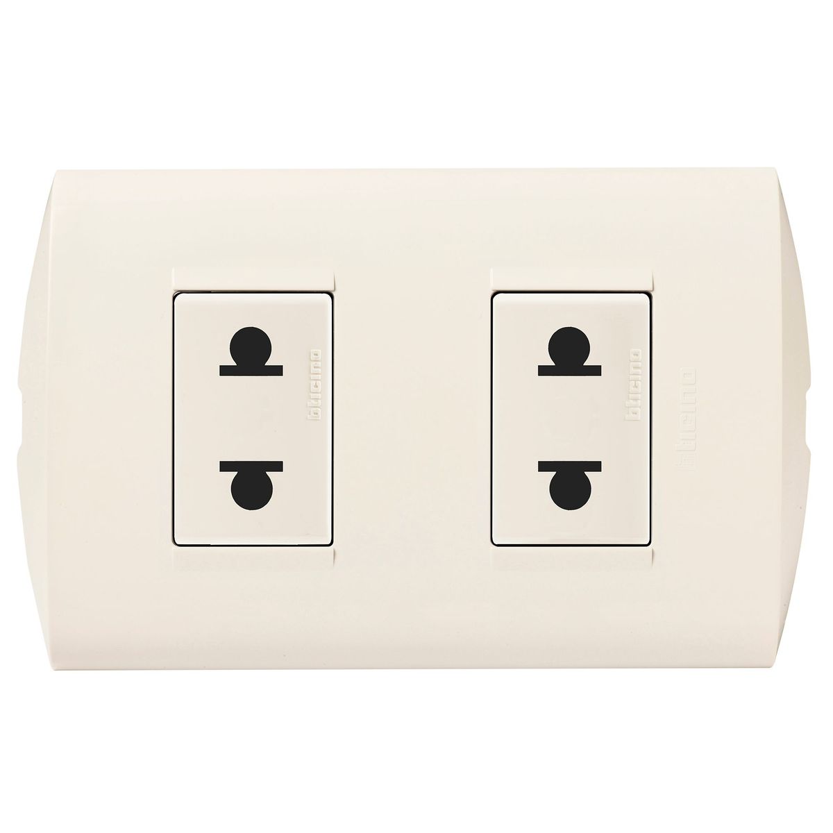 BTICINO - Tomacorriente Doble Universal Modus Style Marfil