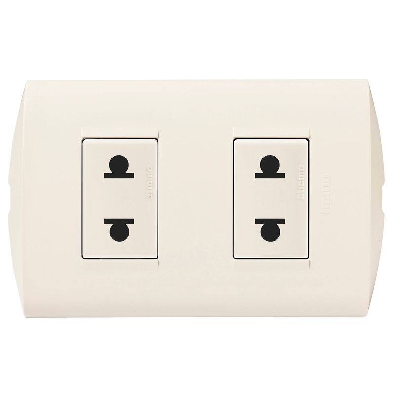 BTICINO - Tomacorriente Doble Universal Modus Style Marfil