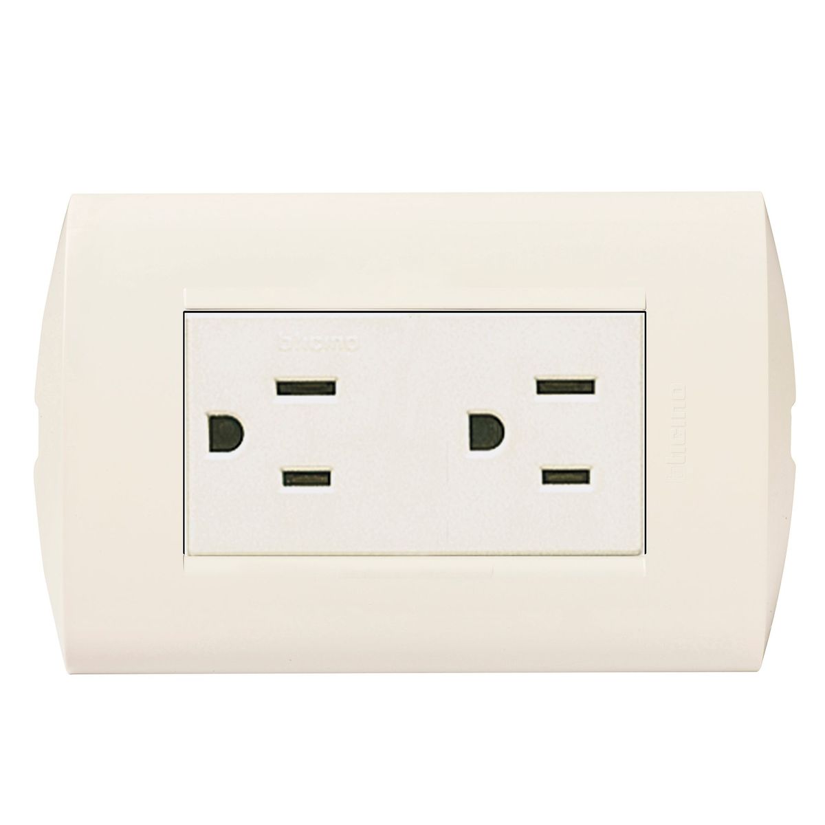 BTICINO - Tomacorriente Doble Americana Modus Style Marfil