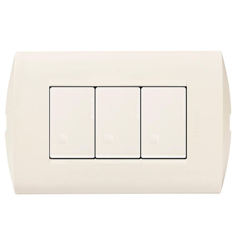 Interruptor Triple Bticino Modus Style Marfil | Sodimac Falabella